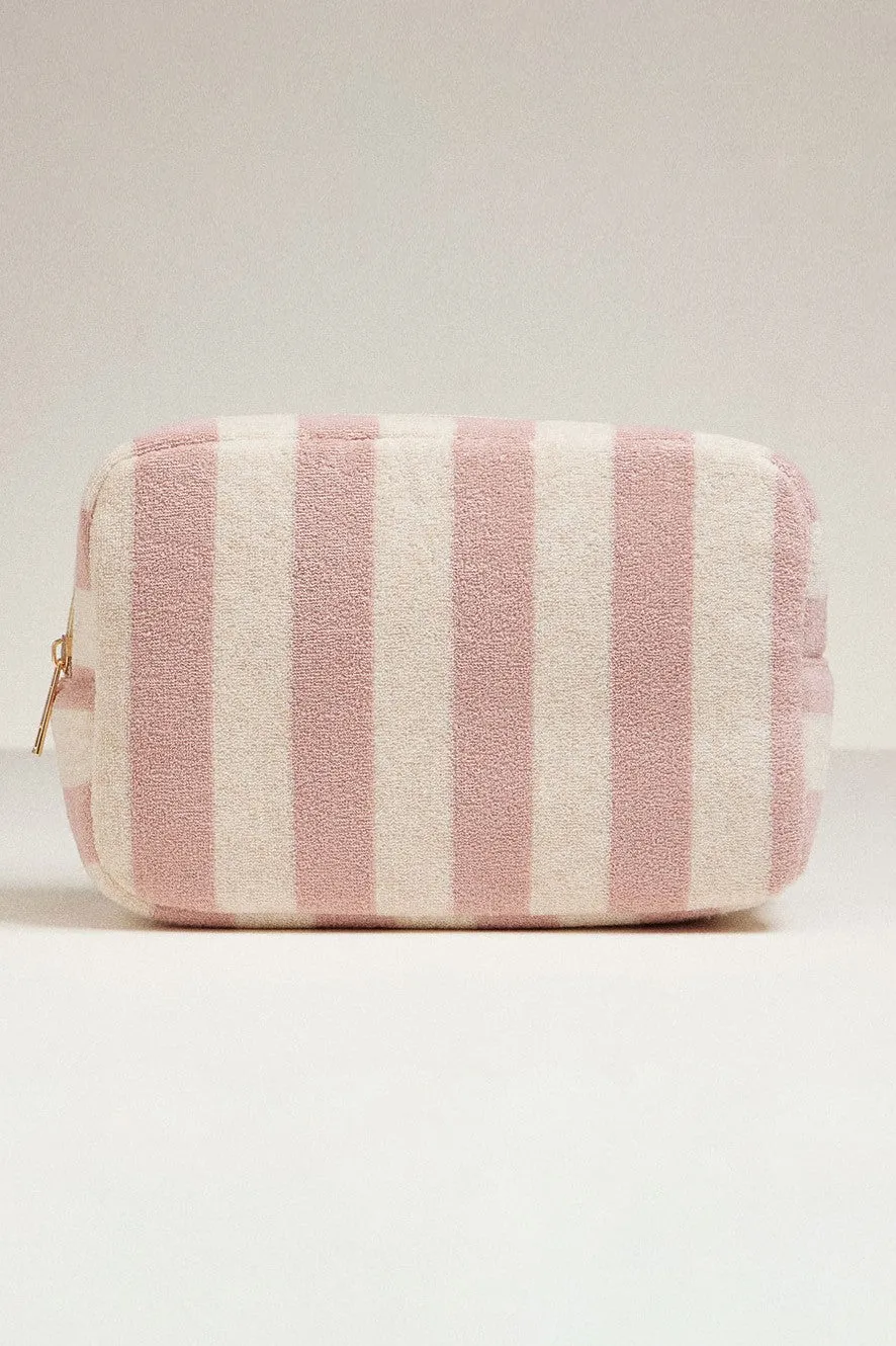 FINAL SALE!! Carmel Striped Sunscreen Pouch in Pink sold by Glitzy Bella product image thumbnail 2