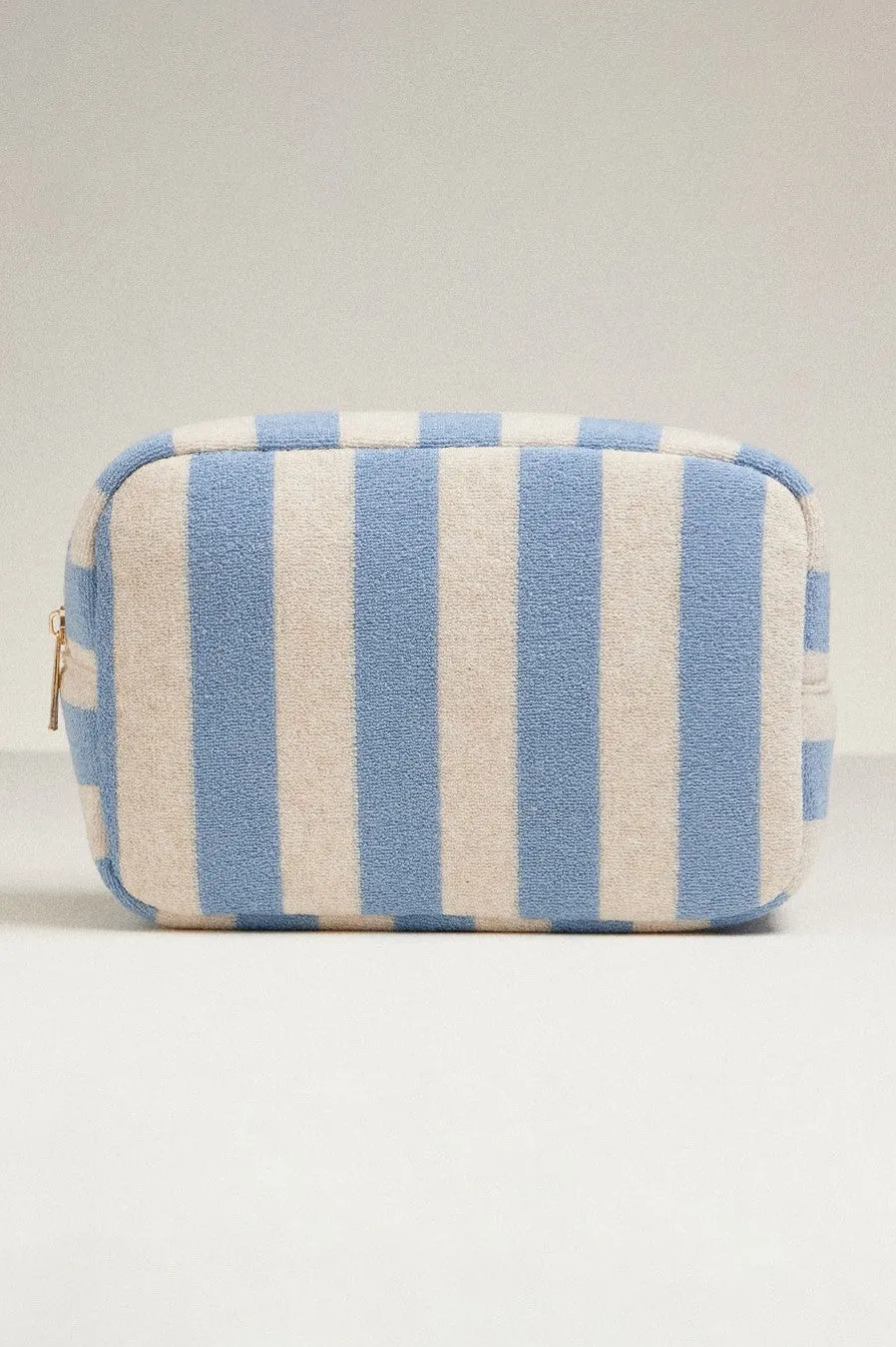 FINAL SALE!! Carmel Striped Sunscreen Pouch in Denim sold by Glitzy Bella product image thumbnail 2
