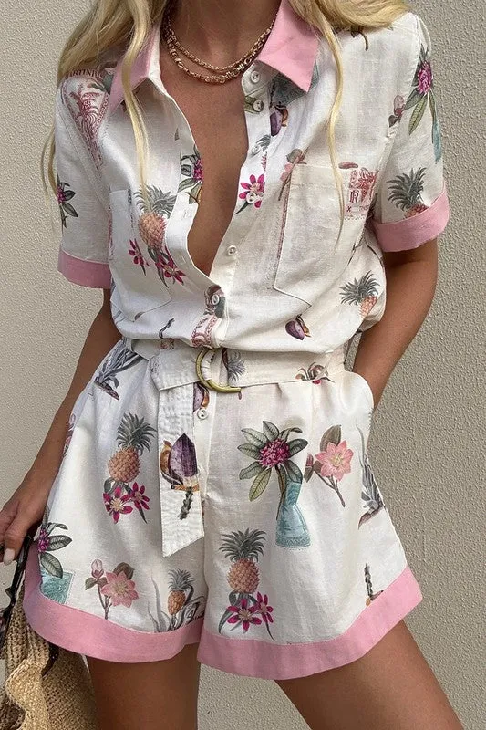 FINAL SALE!! The "Maui" Belted Romper sold by Glitzy Bella