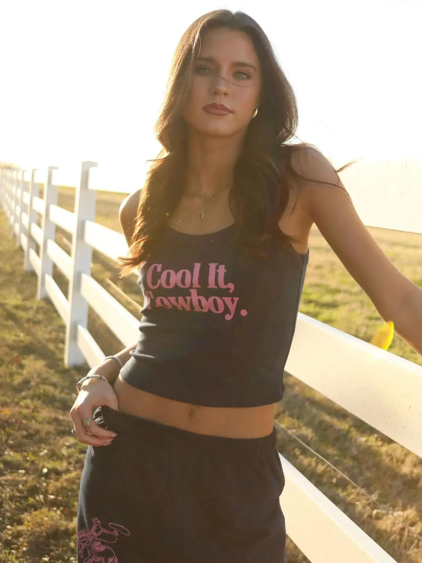 FINAL SALE!! Cool it Cowboy Tank in Navy sold by Glitzy Bella product image thumbnail 2