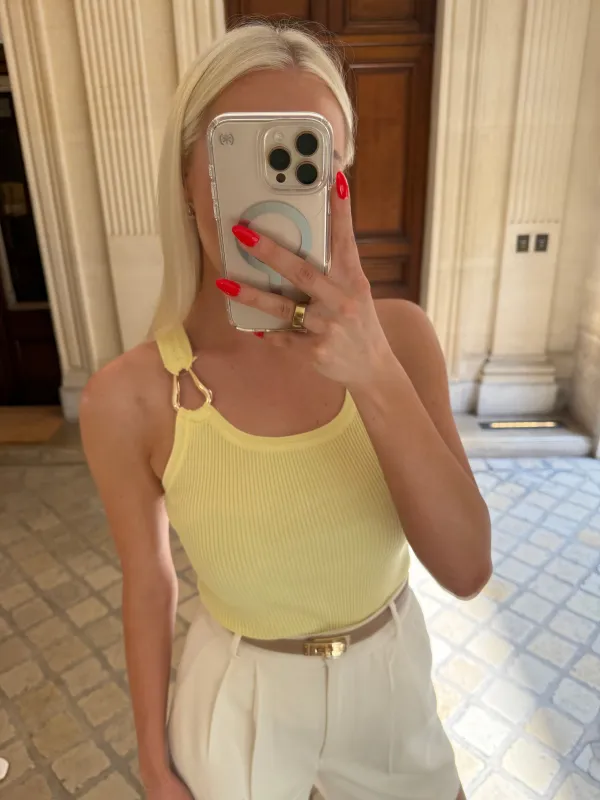 NEW!! Spritz Tank Top in Yellow made by Glitzy Bella