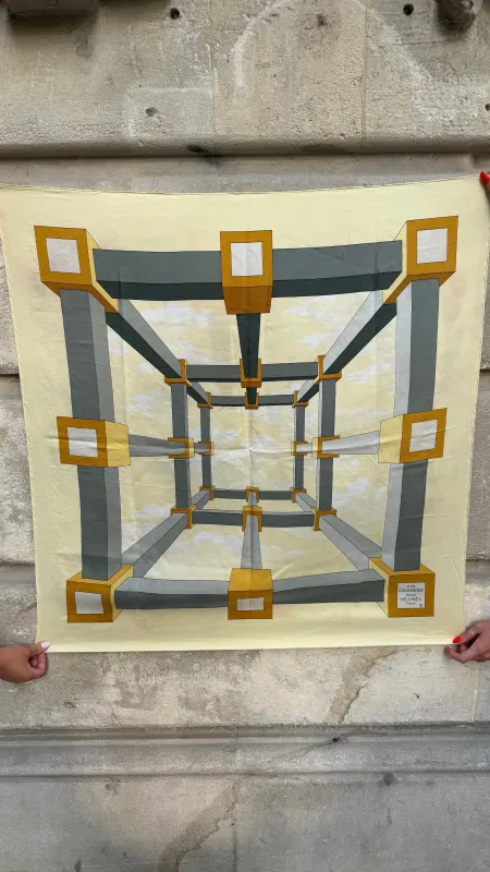 NEW!! Vintage Hermes 90cm Scarf in Yellow sold by Glitzy Bella