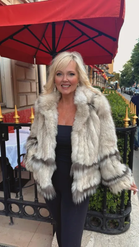 NEW!! Vintage Fox Fur Jacket Size Medium sold by Glitzy Bella