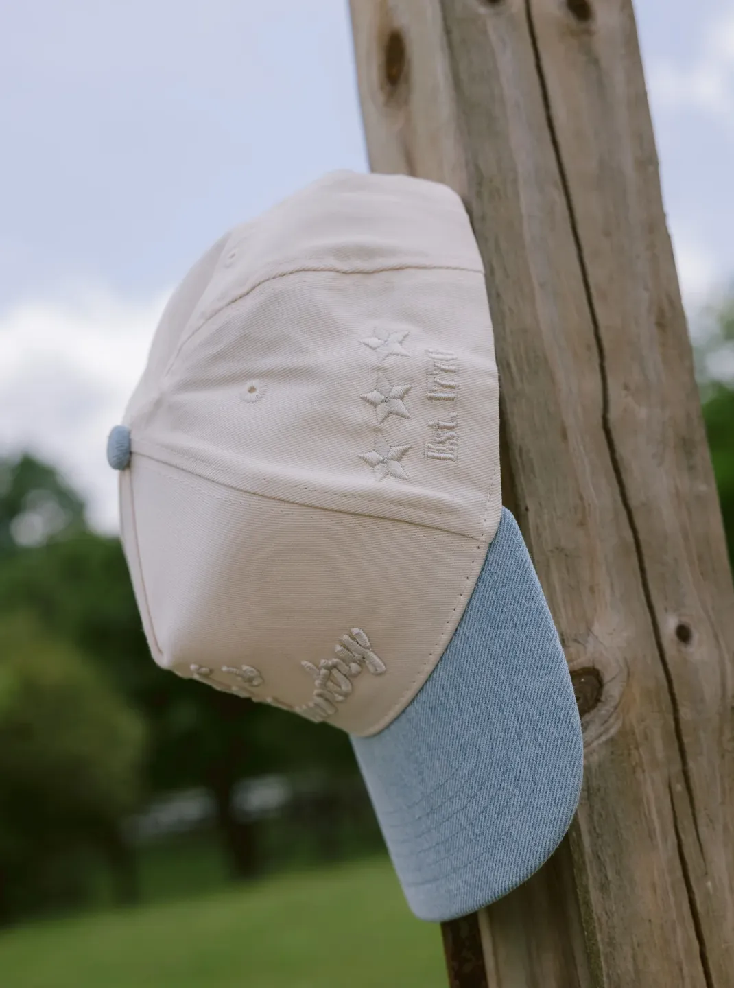 God's Country Denim Trucker Hat sold by Glitzy Bella product image thumbnail 4