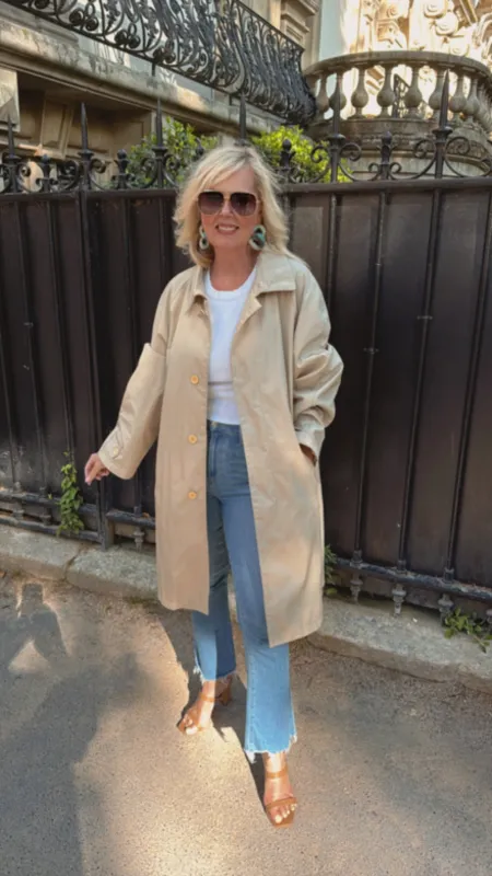 NEW!! Vintage Yves Saint Laurent Rain Coat Size Large sold by Glitzy Bella