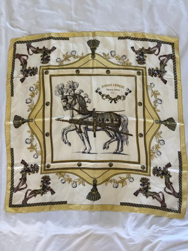 NEW!! Vintage Hermes 90cm Scarf with Horses made by Glitzy Bella