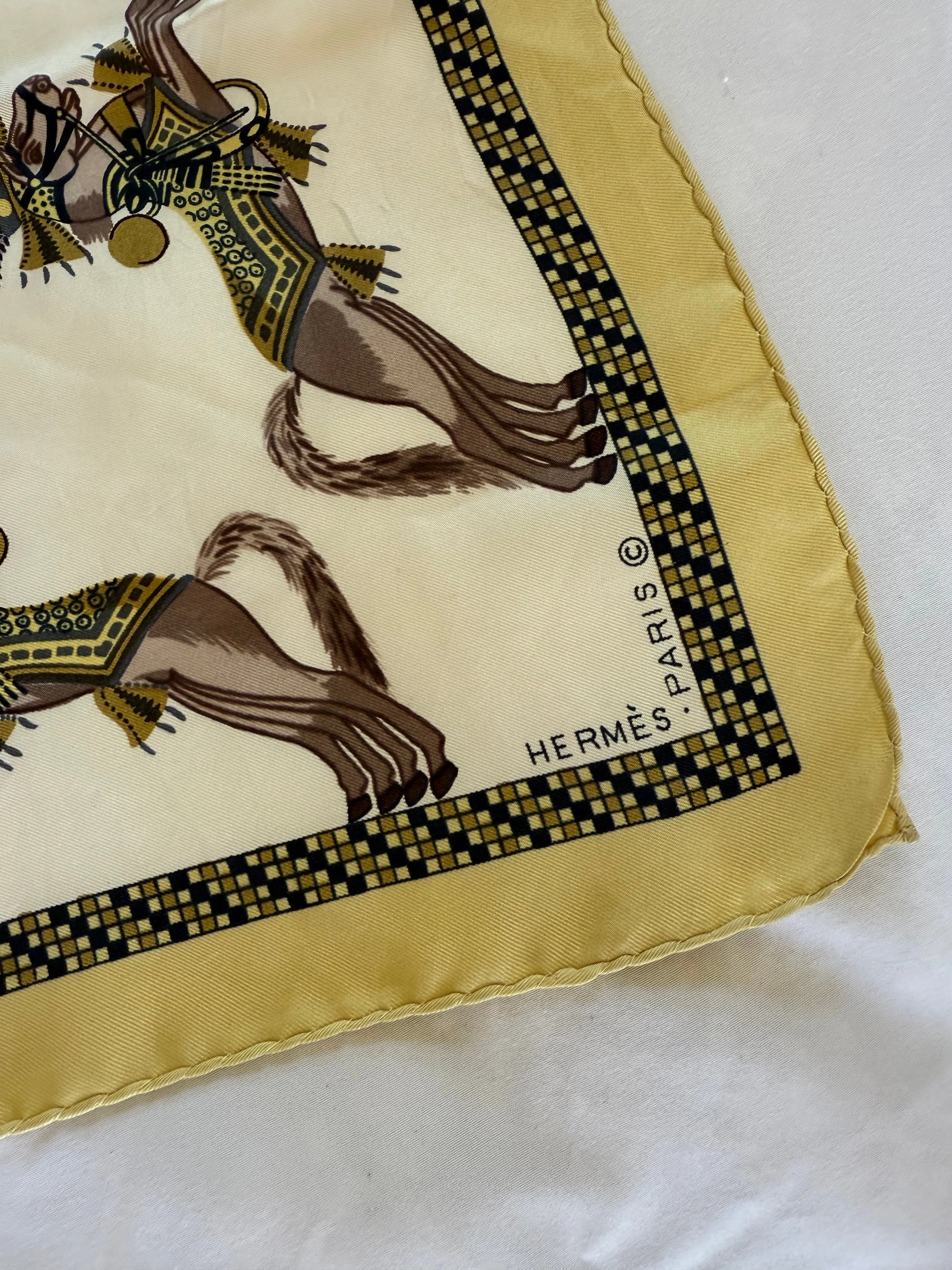 NEW!! Vintage Hermes 90cm Scarf with Horses sold by Glitzy Bella product image thumbnail 3