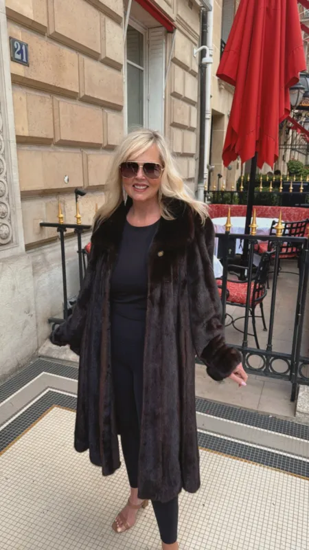 NEW!! Vintage Ranch Mink Fur Coat Size Large sold by Glitzy Bella