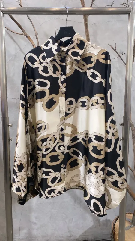 PREORDER!! Chainlink Satin Top sold by Glitzy Bella
