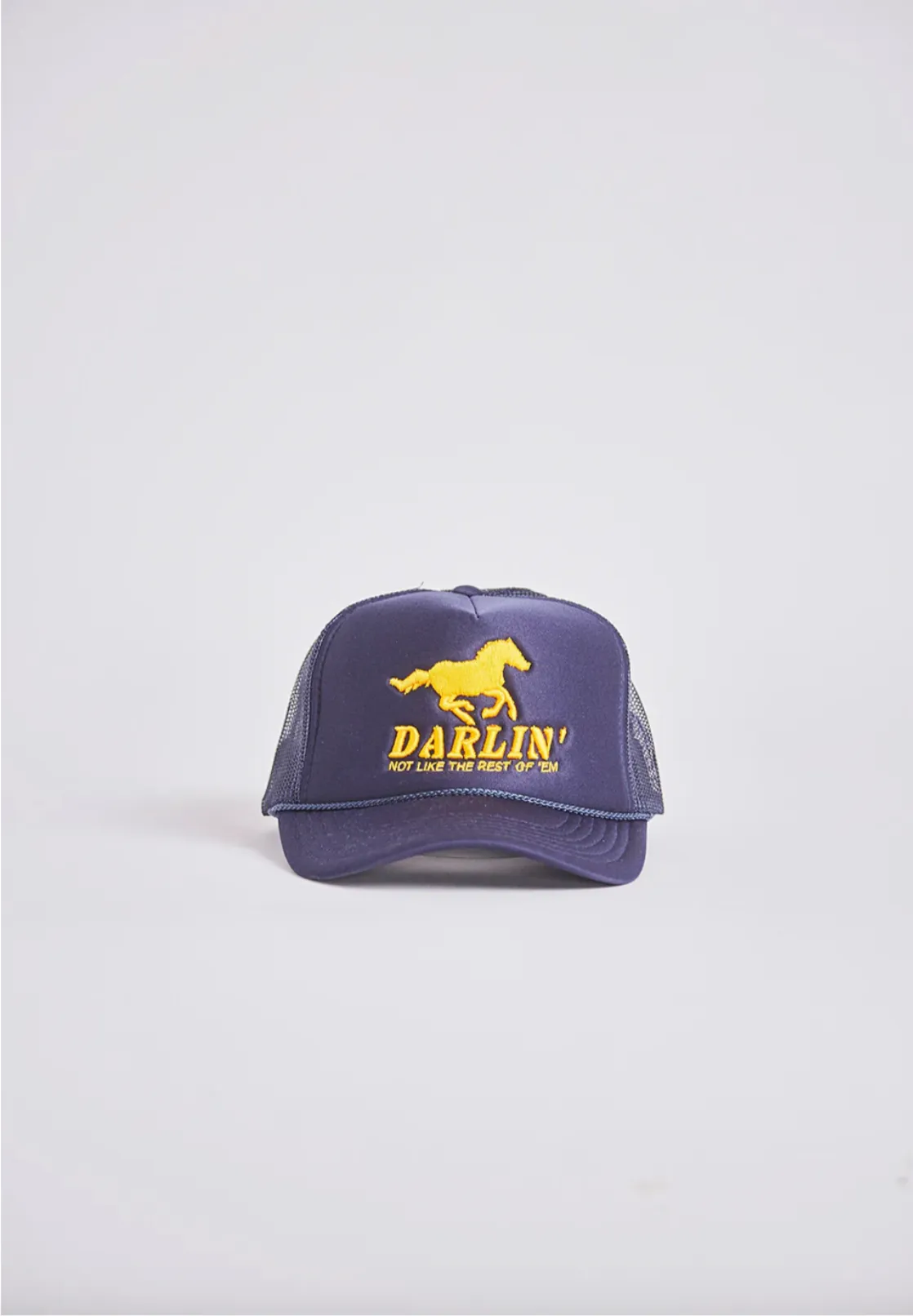 NEW!! Darlin Navy Trucker Hat sold by Glitzy Bella product image thumbnail 3
