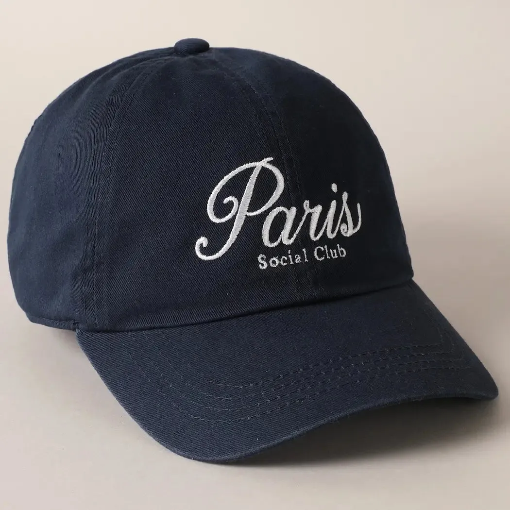 NEW!! Paris Social Club Baseball Cap in Navy sold by Glitzy Bella product image thumbnail 2