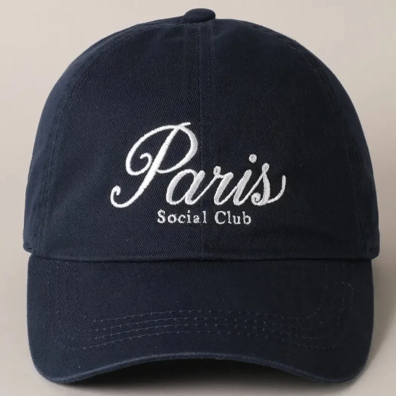 NEW!! Paris Social Club Baseball Cap in Navy sold by Glitzy Bella