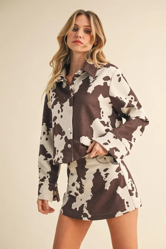 NEW!! Cow Print Faux Suede Top sold by Glitzy Bella product image thumbnail 5