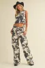 NEW!! Denim Cow Print Two Piece Set - PREORDER sold by Glitzy Bella