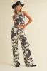 NEW!! Denim Cow Print Two Piece Set - PREORDER sold by Glitzy Bella