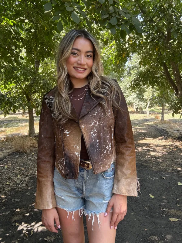 NEW!! Cowhide Jacket #1 - Size Small sold by Glitzy Bella