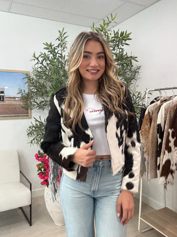 NEW!! Cowhide Jacket #13 - Size Small sold by Glitzy Bella