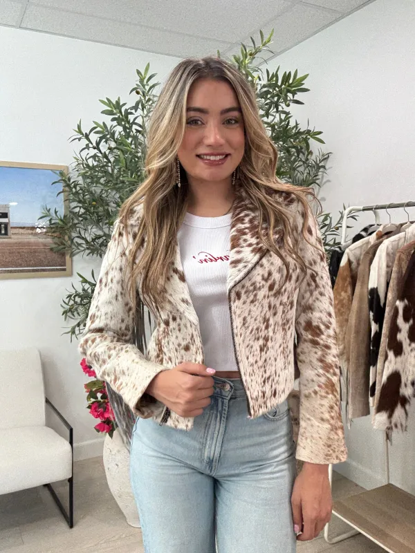 NEW!! Cowhide Jacket #17 - Size Small sold by Glitzy Bella