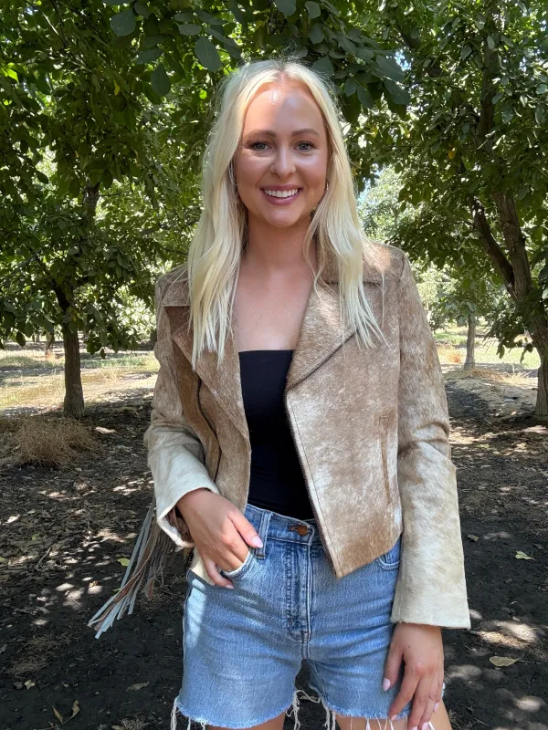 NEW!! Cowhide Jacket #10 - Size Small sold by Glitzy Bella