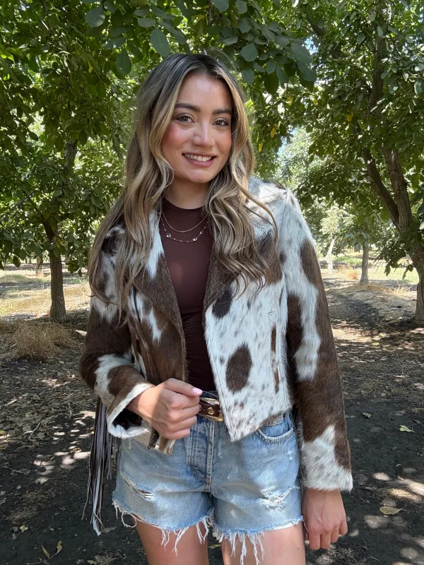 NEW!! Cowhide Jacket #8 - Size Small sold by Glitzy Bella