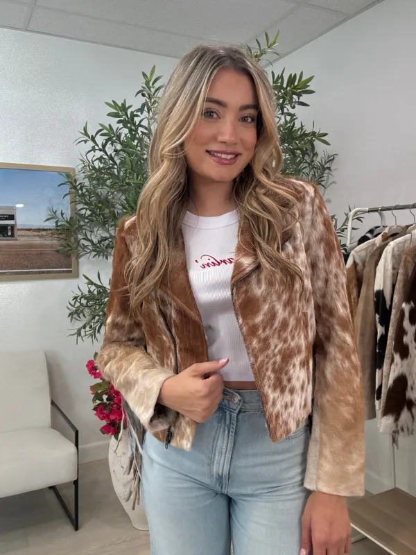NEW!! Cowhide Jacket #26 - Size Small sold by Glitzy Bella