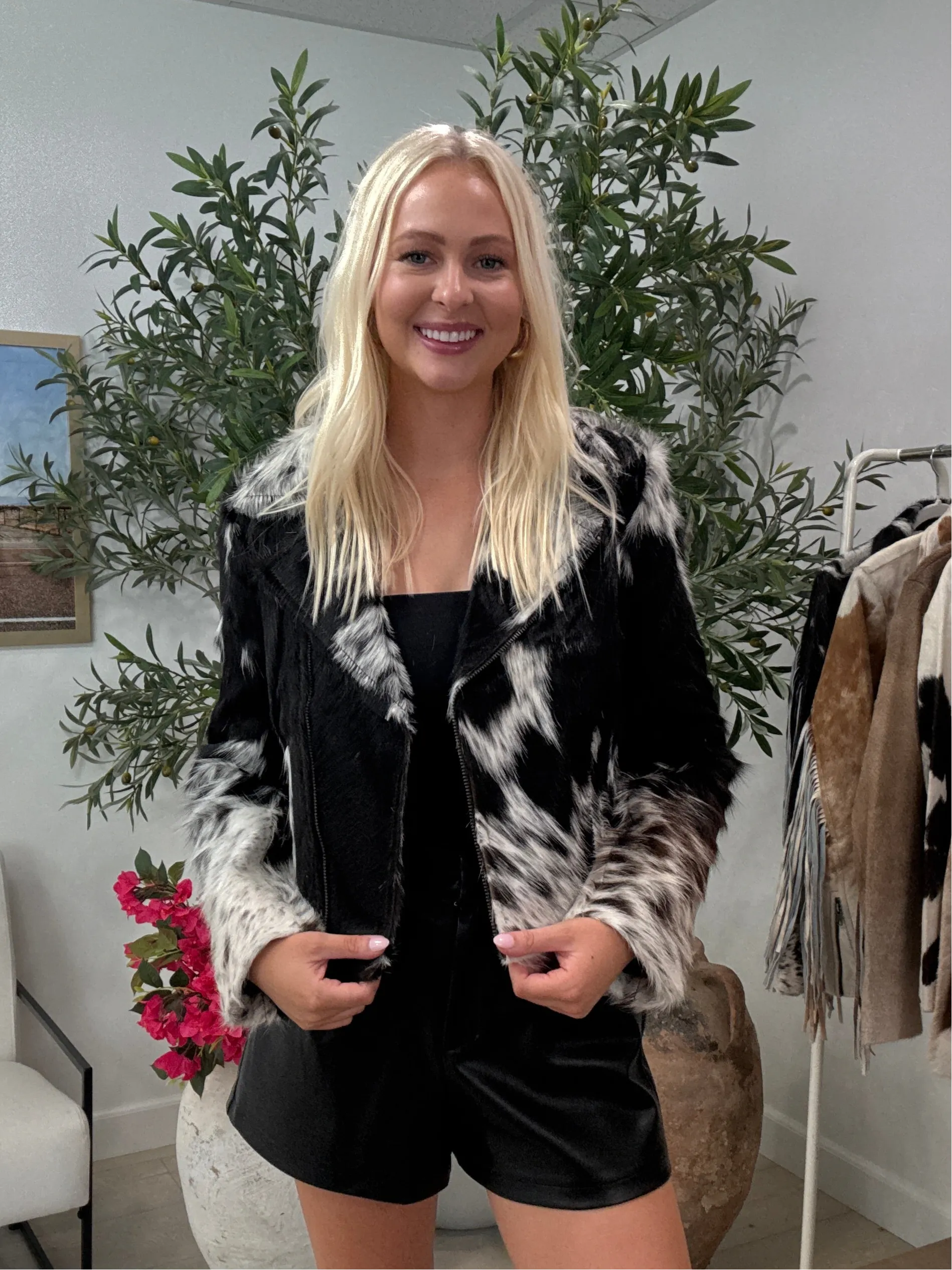 NEW!! Cowhide Jacket #27 - Size Small sold by Glitzy Bella