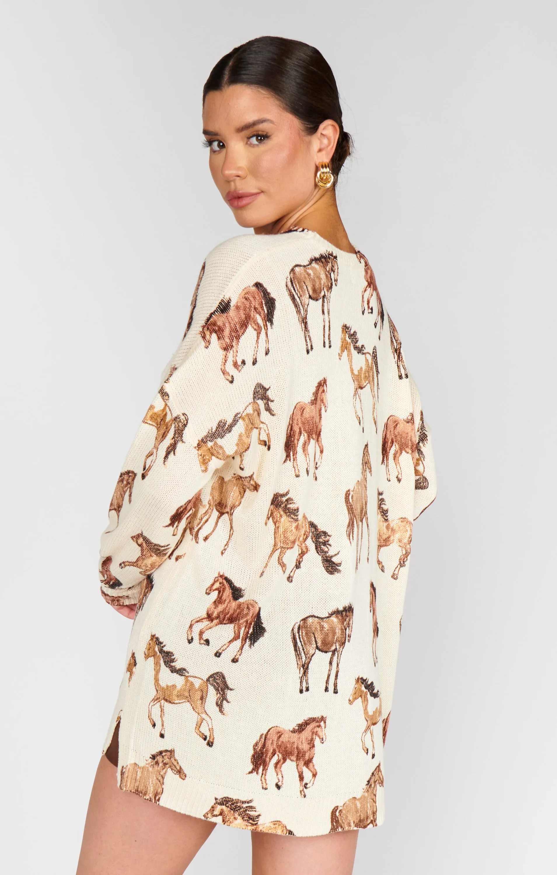 NEW!! Bonfire Sweater in Wild Horses sold by Glitzy Bella product image thumbnail 4
