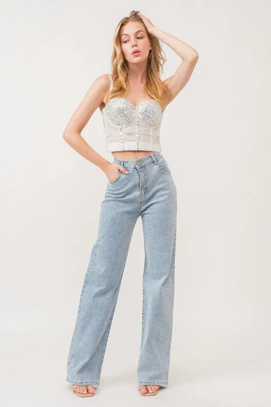 NEW!! "Iconic" Jeans in Light Wash sold by Glitzy Bella