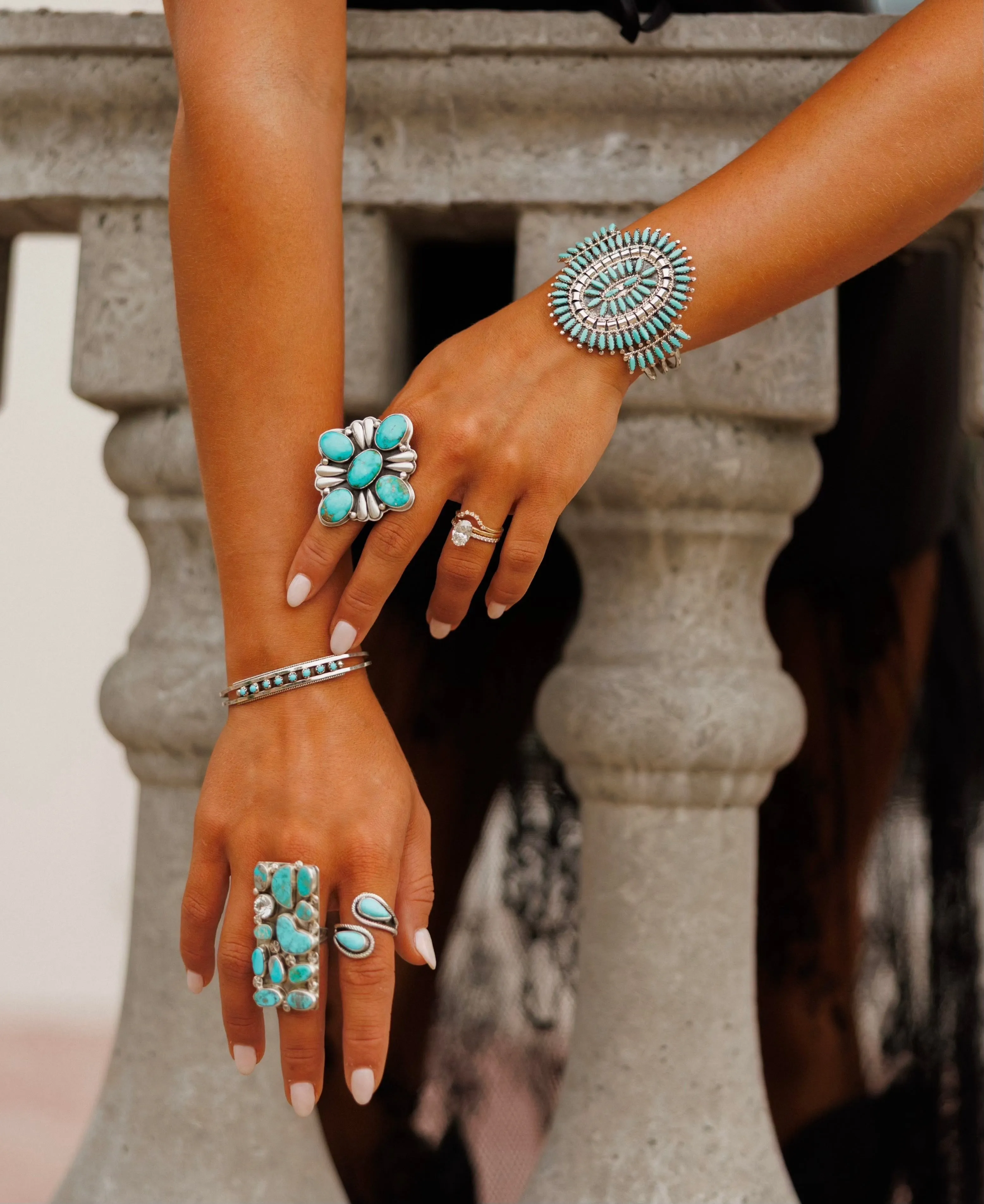 NEW!! "Eclipse" Kingman Turquoise Cuff Bracelet sold by Glitzy Bella product image thumbnail 2