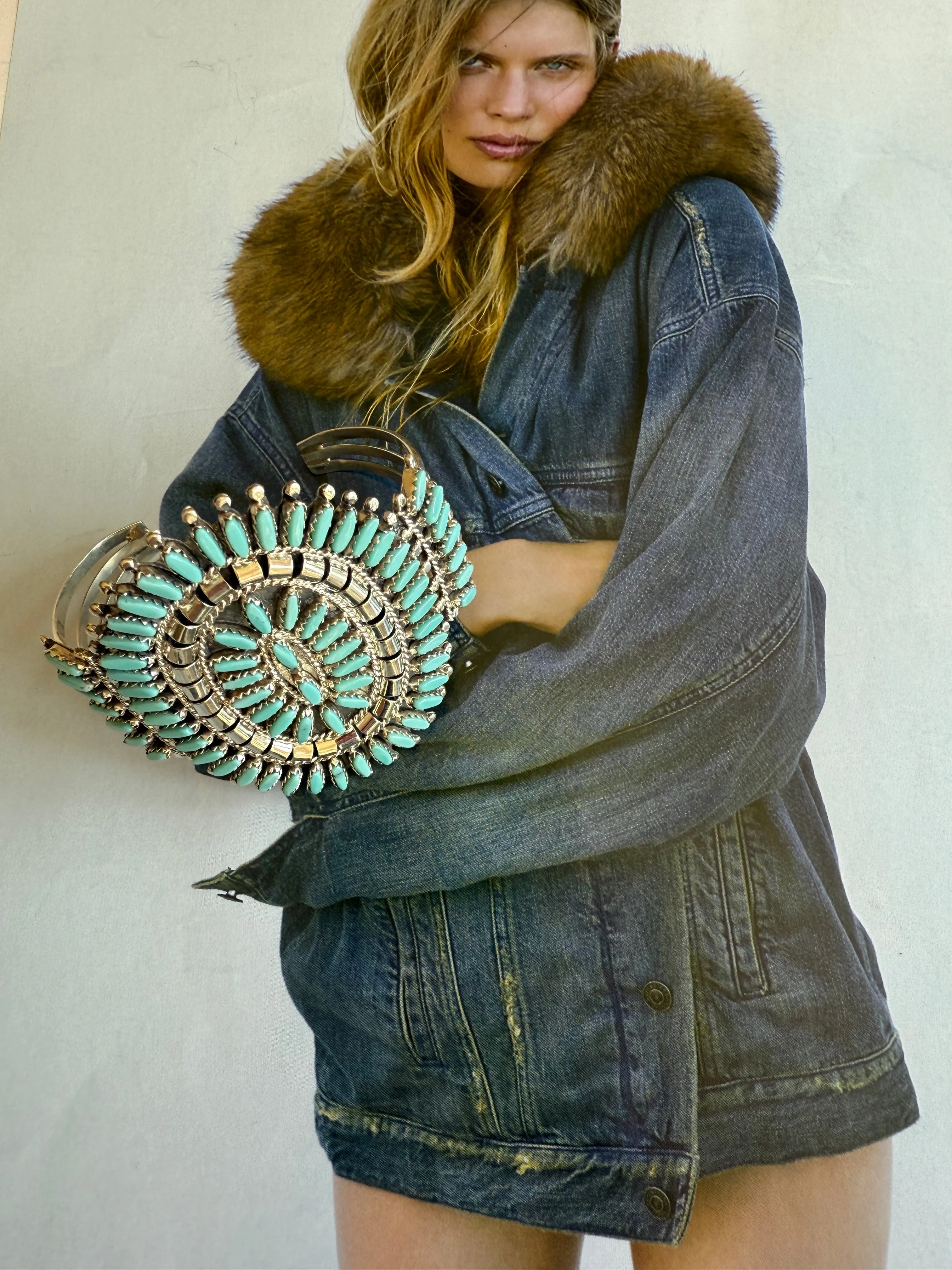 NEW!! "Eclipse" Kingman Turquoise Cuff Bracelet sold by Glitzy Bella product image thumbnail 3