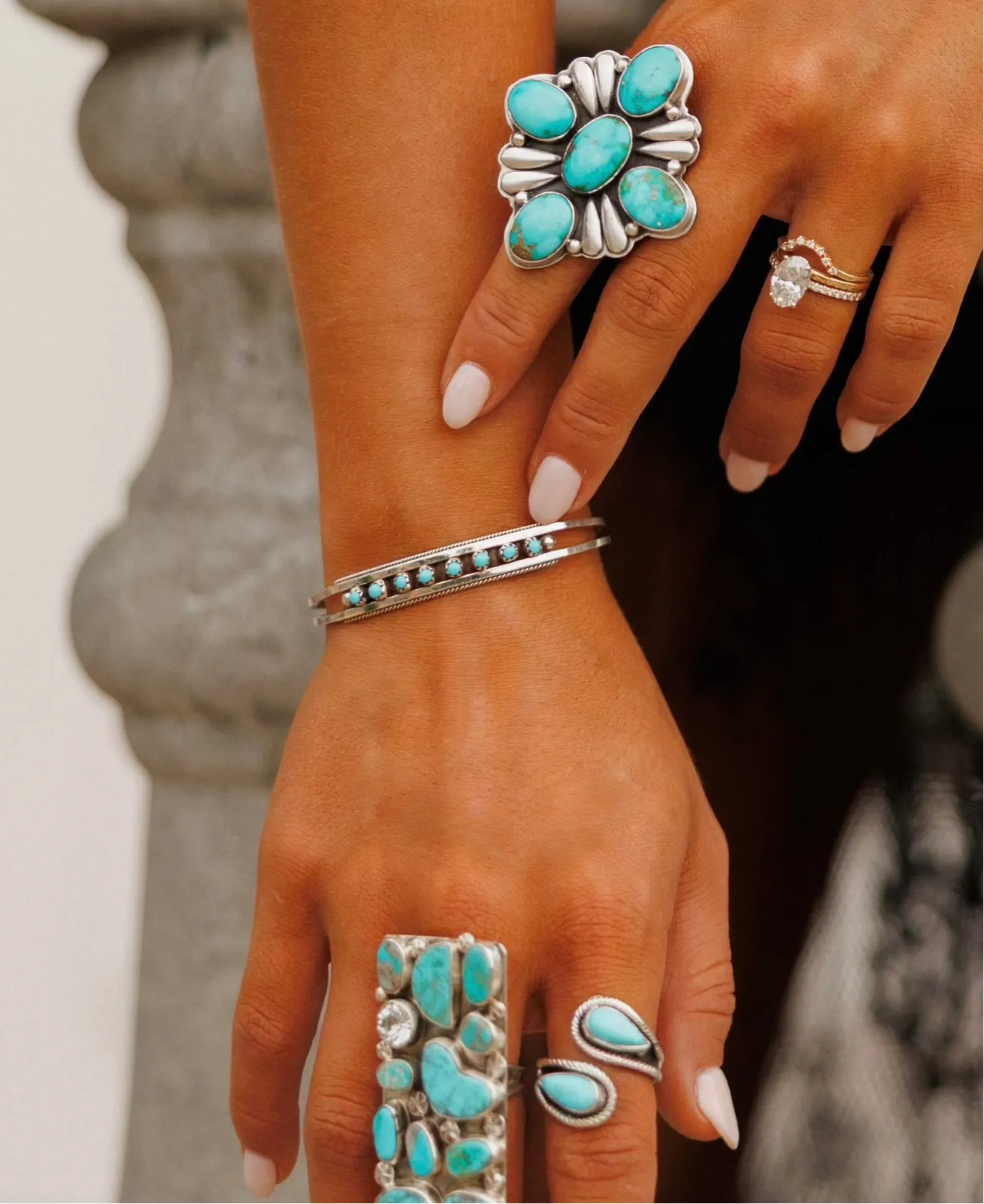 NEW!! "Montana" Kingman Turquoise Cuff Bracelet sold by Glitzy Bella product image thumbnail 2