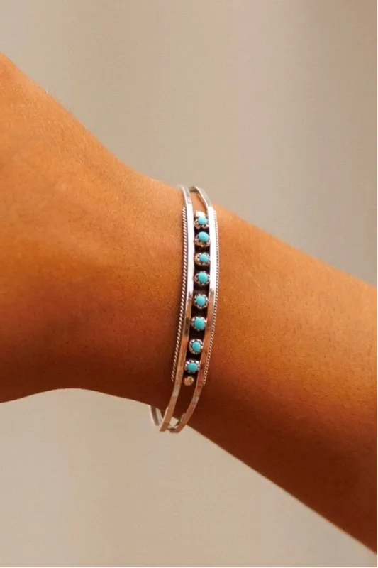 NEW!! "Montana" Kingman Turquoise Cuff Bracelet sold by Glitzy Bella