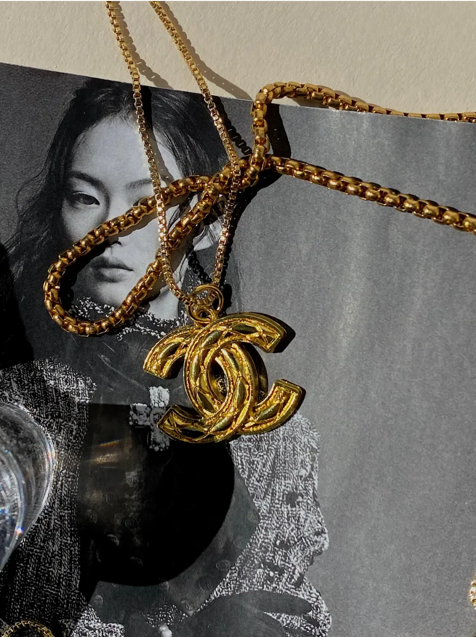 NEW!! Authentic Vintage Queenie Pendant in Gold sold by Glitzy Bella product image thumbnail 2