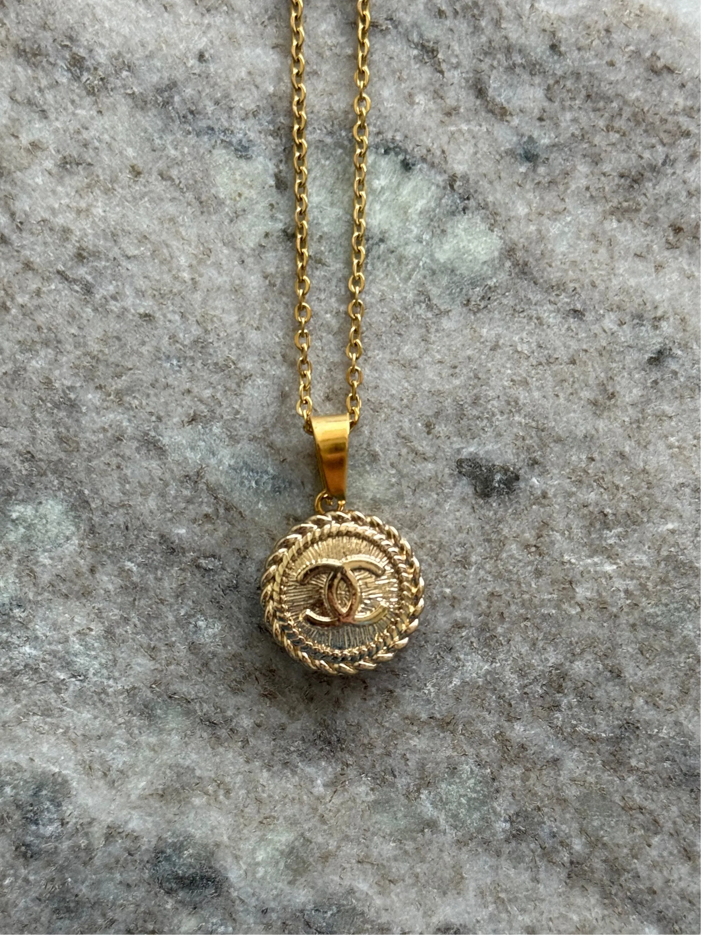 Authentic Vintage Sunny Pendant in Gold sold by Glitzy Bella