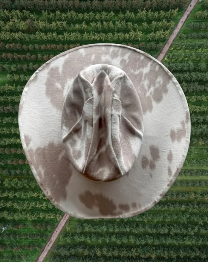 NEW!! Dairy Cream Cowboy Hat sold by Glitzy Bella product image thumbnail 3