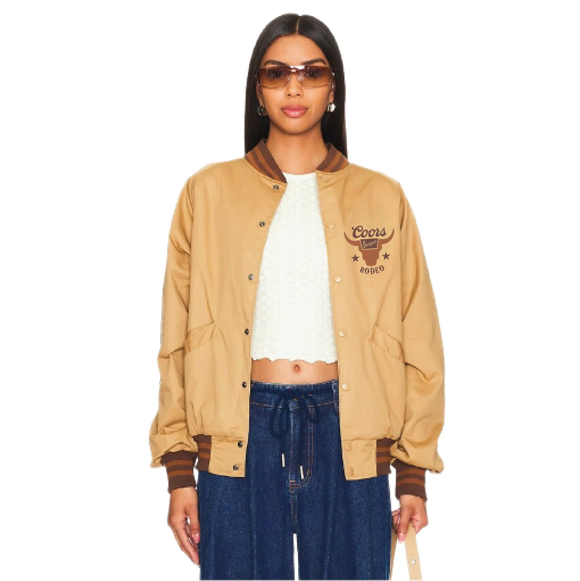 LICENSED!! Coors Banquet Rodeo Bomber Jacket sold by Glitzy Bella product image thumbnail 2
