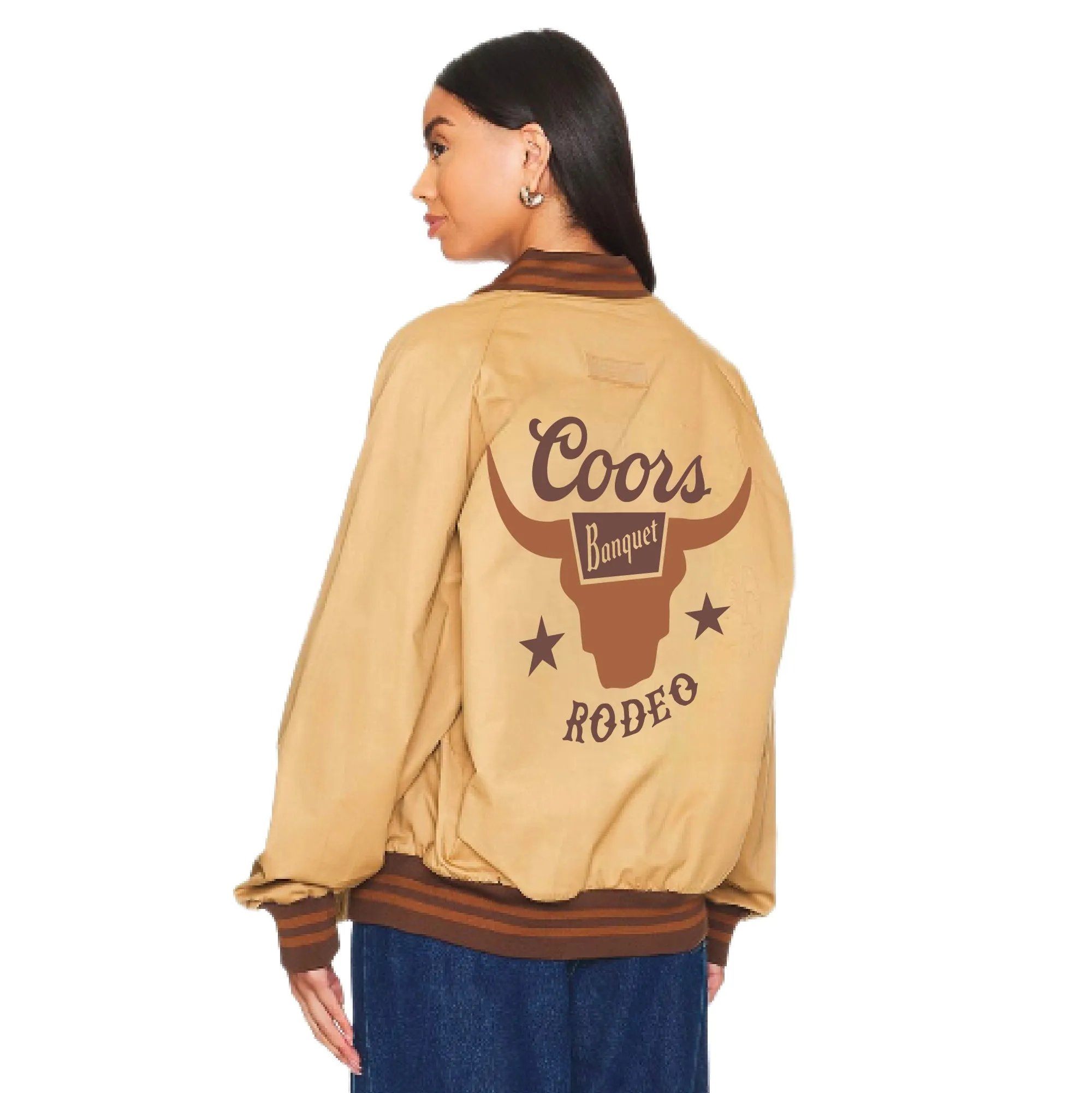 LICENSED!! Coors Banquet Rodeo Bomber Jacket sold by Glitzy Bella product image thumbnail 4