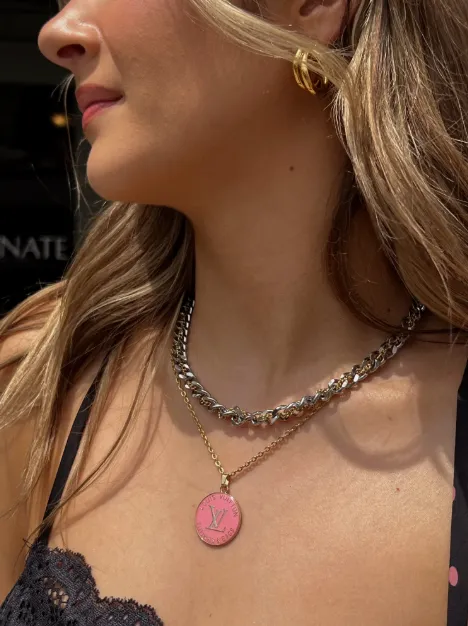 NEW!! Authentic Vintage Pink Trunk Necklace sold by Glitzy Bella product image thumbnail 2