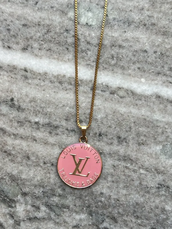 NEW!! Authentic Vintage Pink Trunk Necklace sold by Glitzy Bella