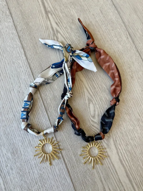 NEW!! Starburst Scarf Necklace in 2 Colors sold by Glitzy Bella