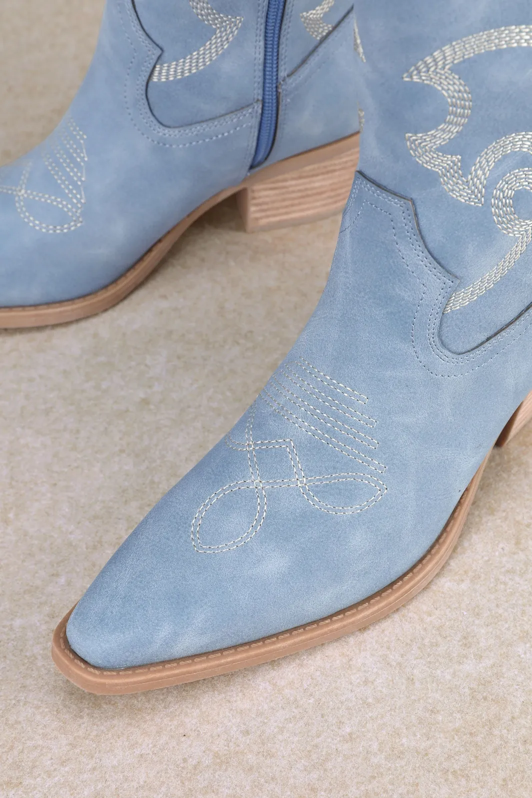NEW!! Faye Denim Suede Cowboy Boot sold by Glitzy Bella product image thumbnail 5