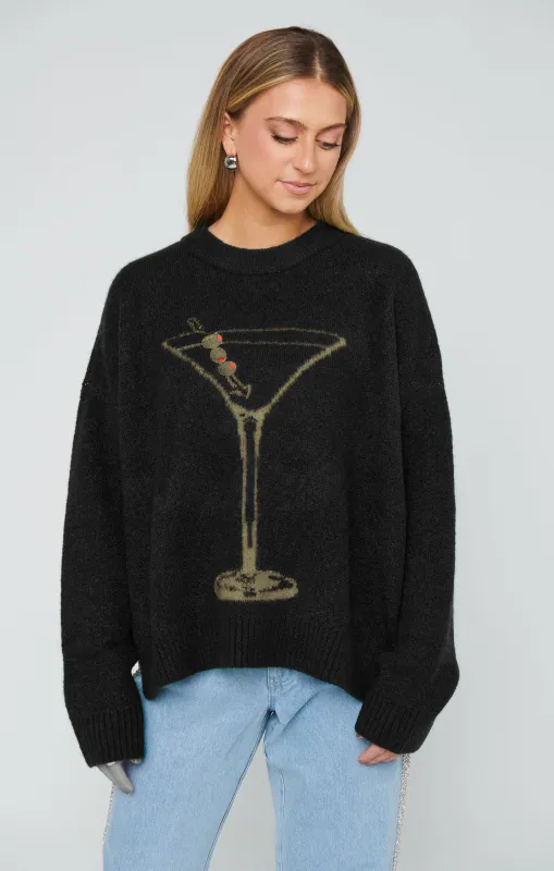 NEW!! "Settle In" Martini Sweater sold by Glitzy Bella