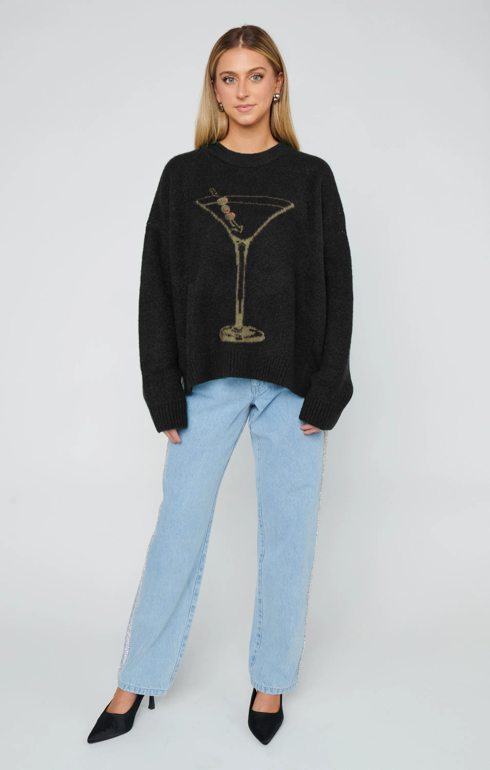 NEW!! "Settle In" Martini Sweater sold by Glitzy Bella product image thumbnail 2