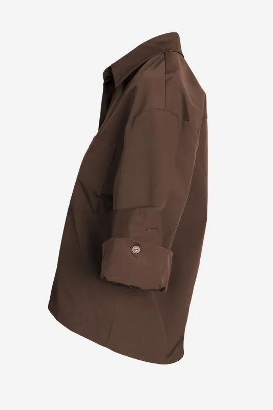 NEW!! Elle Rolled Cuff Top in Brown sold by Glitzy Bella product image thumbnail 4