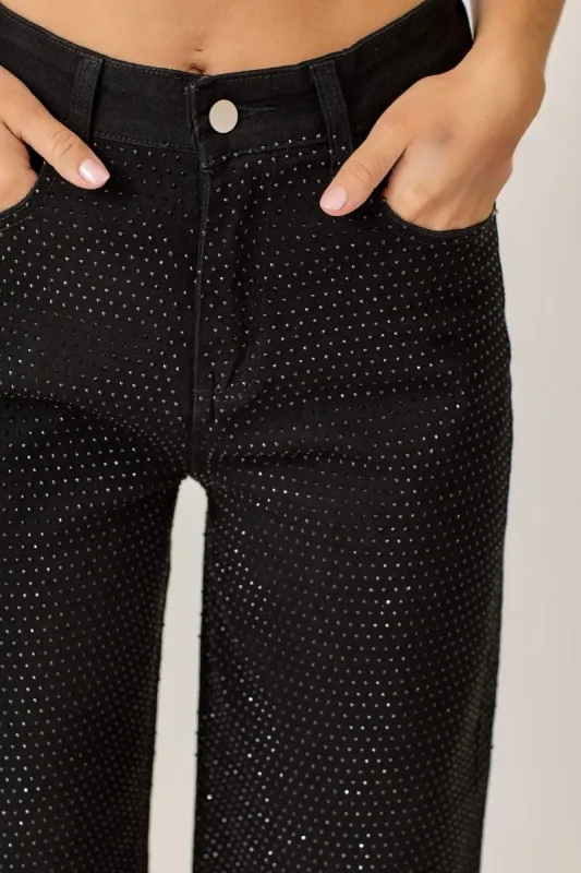 NEW!! "Iconic" Jeans in Black sold by Glitzy Bella