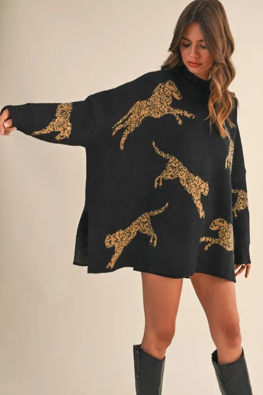NEW!! Cheetah Oversized Sweater sold by Glitzy Bella
