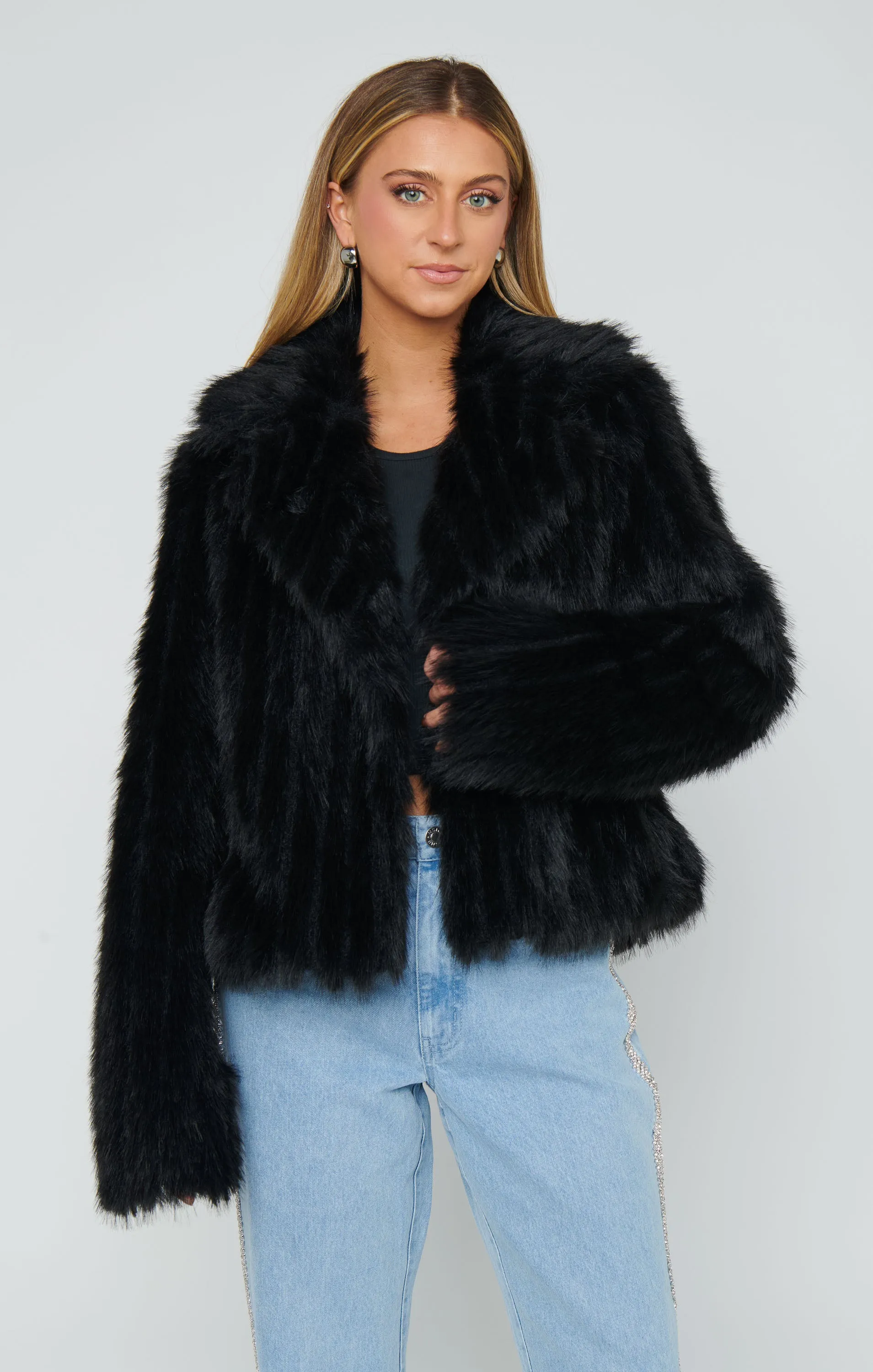 NEW!! Salt Lake City Cropped Jacket in Black sold by Glitzy Bella product image thumbnail 5