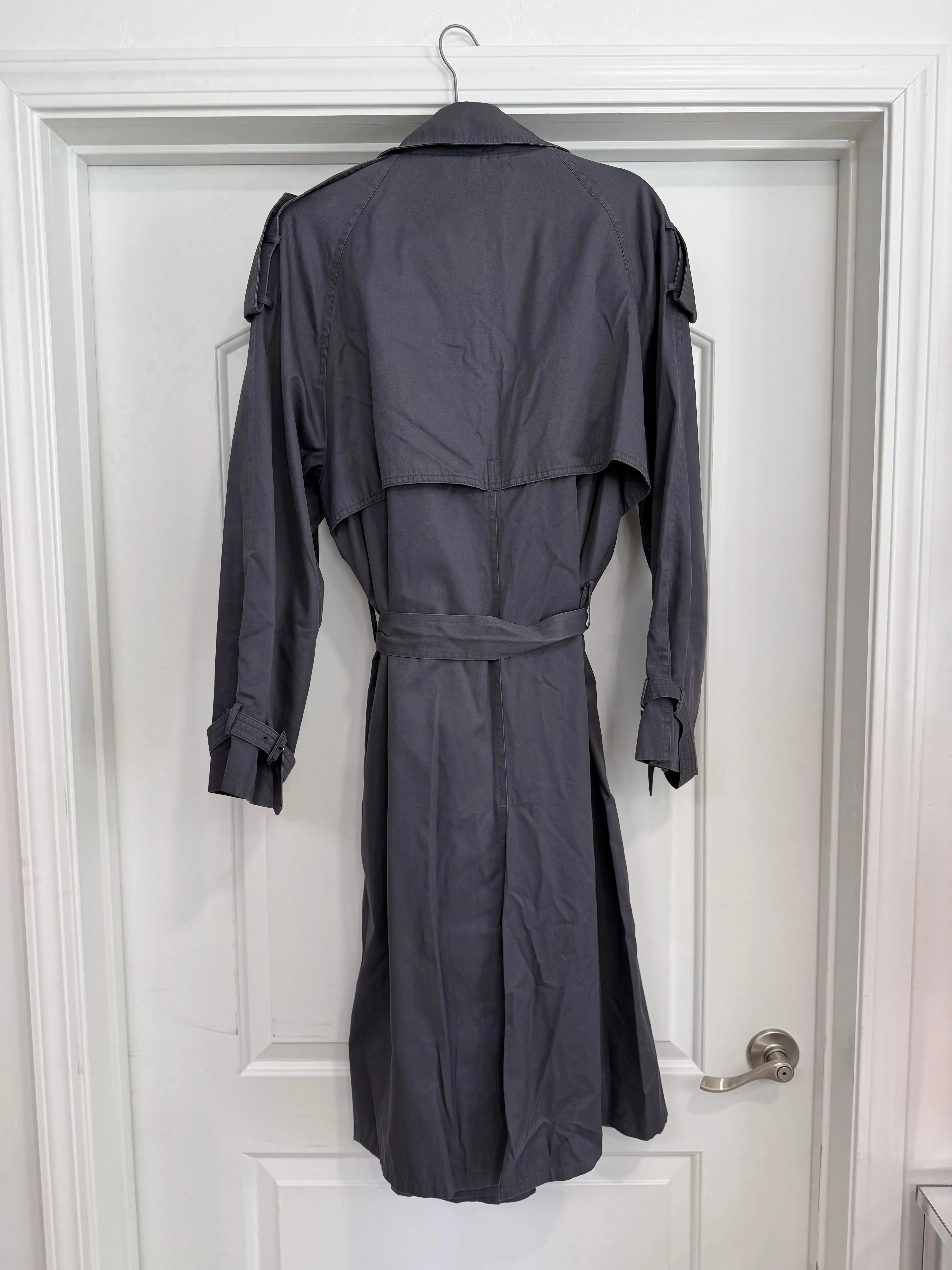 NEW!! Vintage YSL Blue/Grey Trench Coat Size L/XL sold by Glitzy Bella product image thumbnail 5