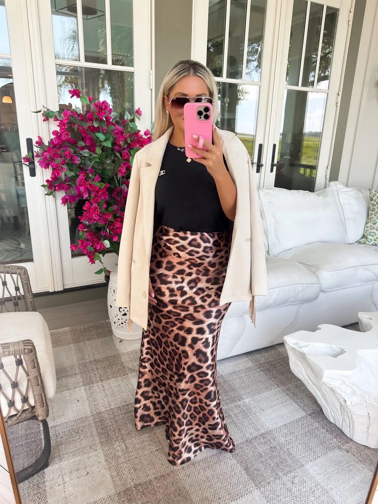 FINAL SALE!! Shiny Leopard Slim Fit Maxi Skirt sold by Glitzy Bella