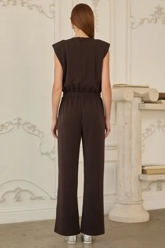 NEW!! "At The Core" Modal Jumpsuit in Brown sold by Glitzy Bella product image thumbnail 2